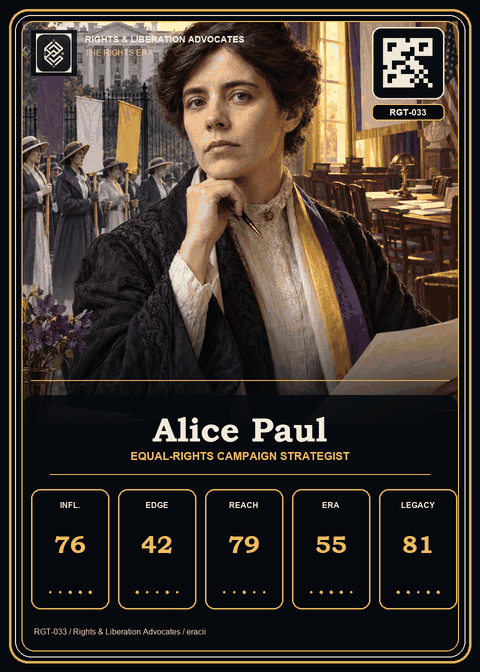 Alice Paul individual eracii card front.