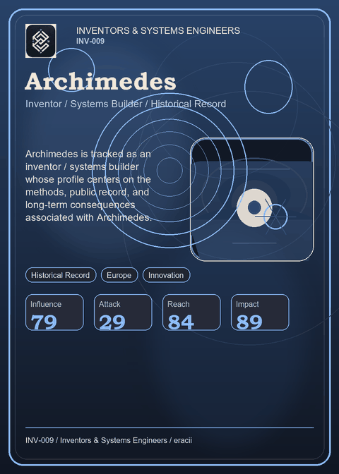 Archimedes individual eracii card front.