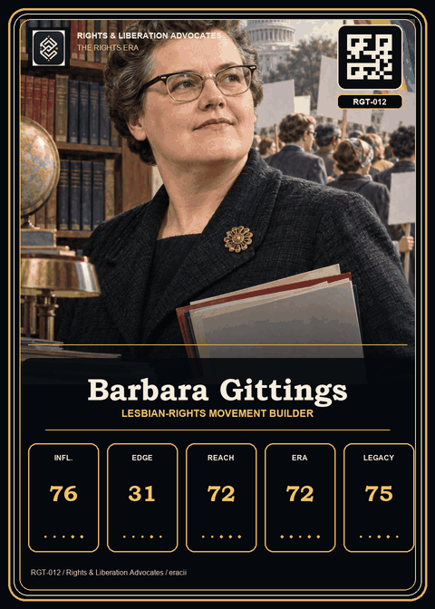 Barbara Gittings individual eracii card front.