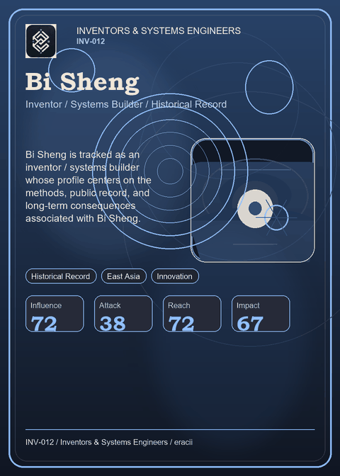 Bi Sheng individual eracii card front.