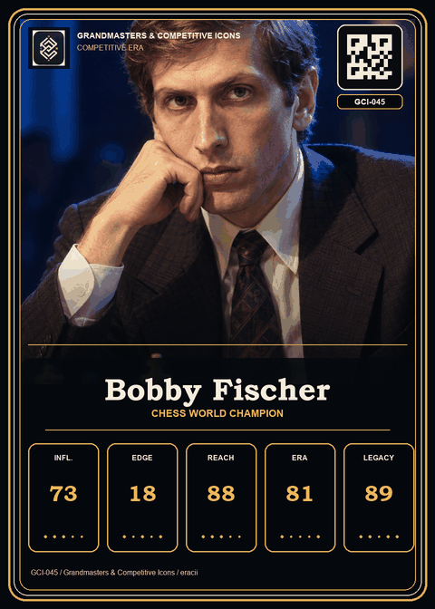 Bobby Fischer individual eracii card front.