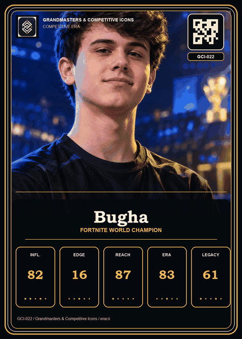 Bugha individual eracii card front.