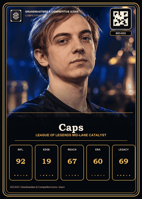 Caps individual eracii card front.