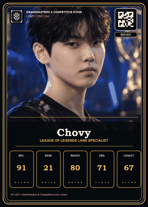 Chovy individual eracii card front.
