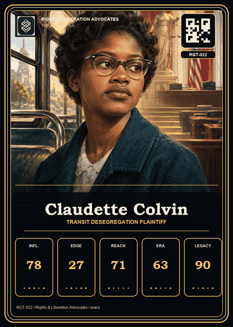 Claudette Colvin individual eracii card front.