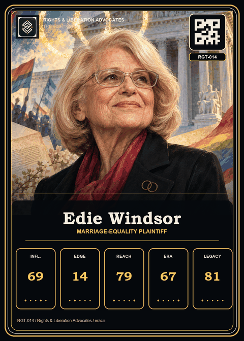 Edie Windsor individual eracii card front.