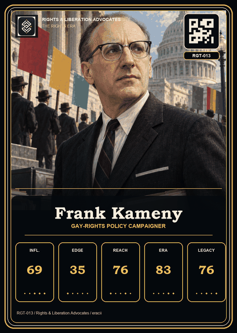 Frank Kameny individual eracii card front.