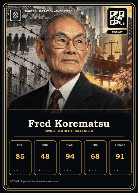 Fred Korematsu individual eracii card front.