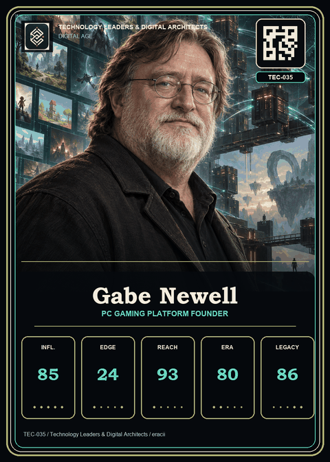 Gabe Newell individual eracii card front.