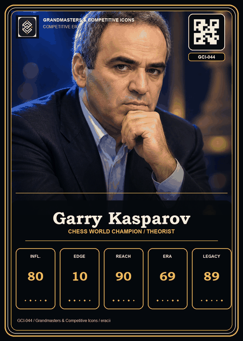 Garry Kasparov individual eracii card front.