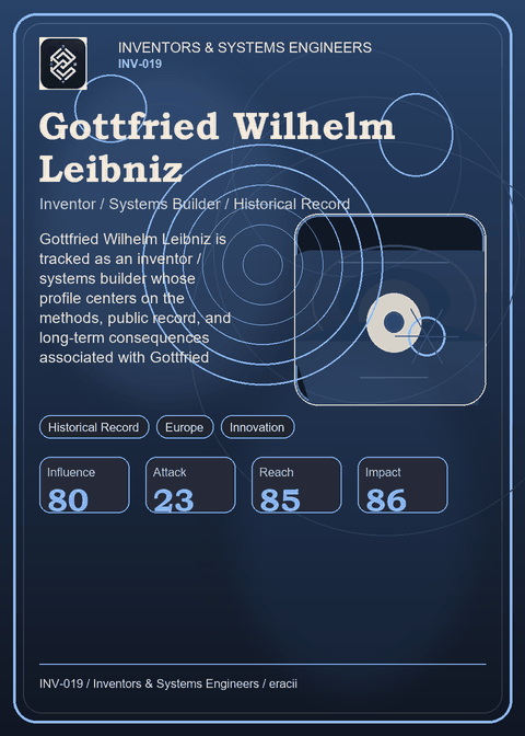 Gottfried Wilhelm Leibniz card preview.