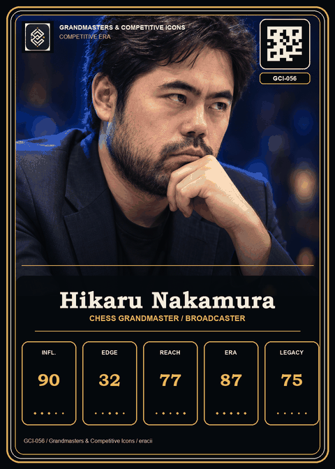 Hikaru Nakamura individual eracii card front.