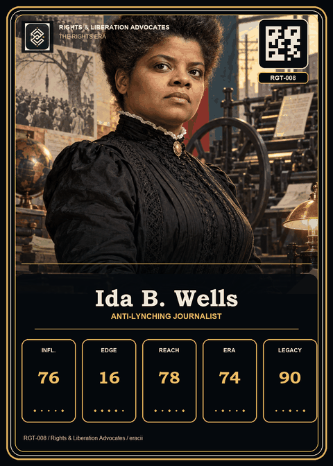 Ida B. Wells individual eracii card front.