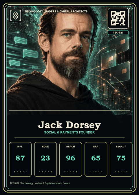Jack Dorsey individual eracii card front.