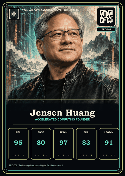 Jensen Huang individual eracii card front.