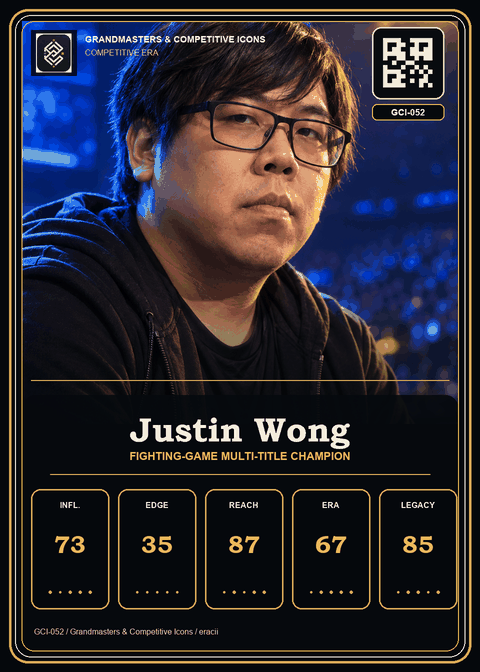 Justin Wong individual eracii card front.