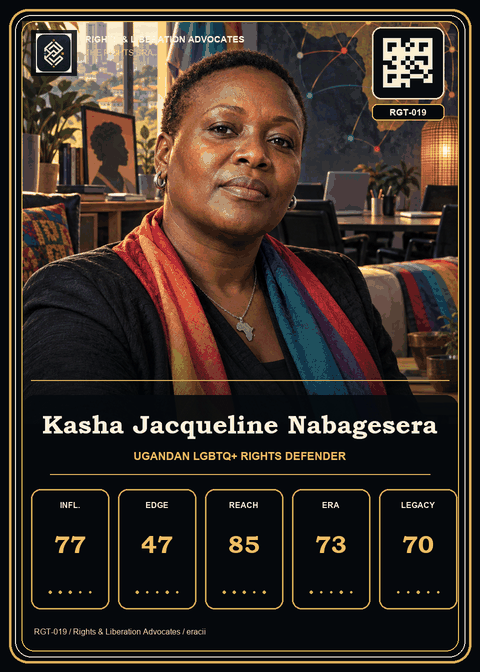 Kasha Jacqueline Nabagesera individual eracii card front.