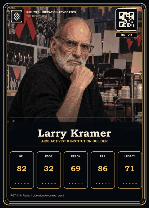 Larry Kramer individual eracii card front.
