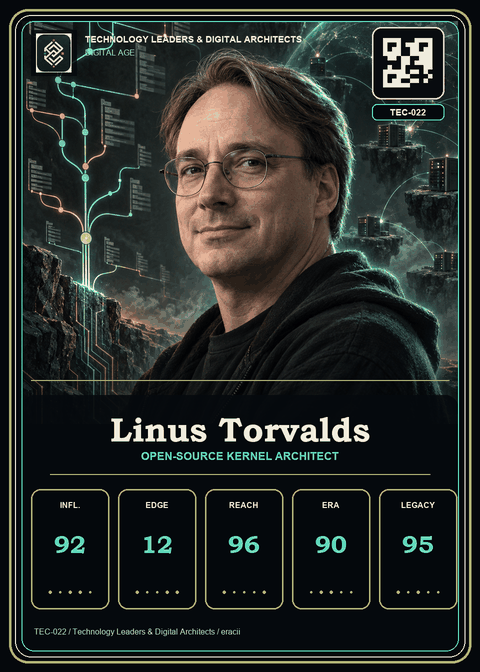 Linus Torvalds individual eracii card front.