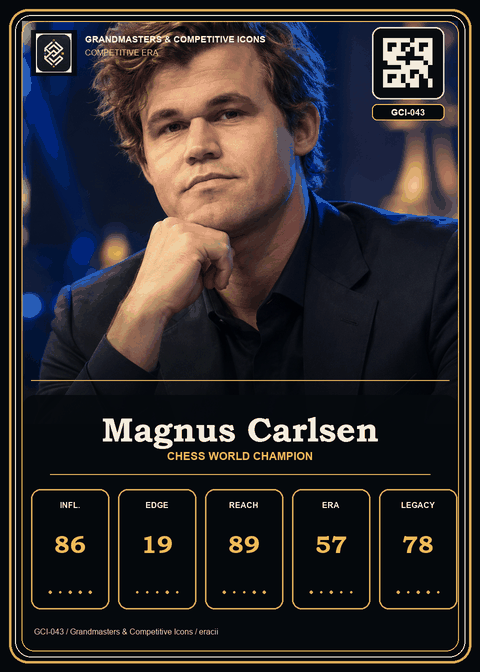 Magnus Carlsen individual eracii card front.