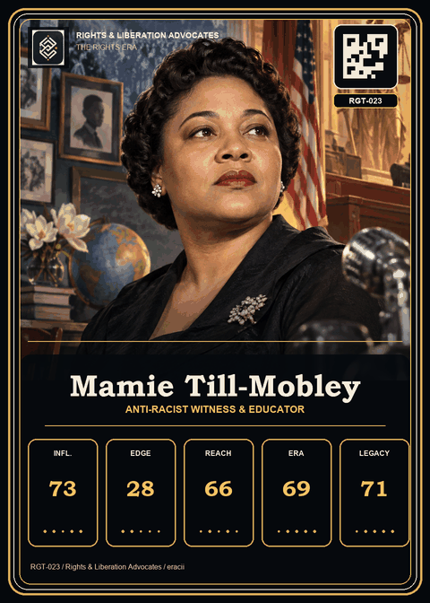 Mamie Till-Mobley individual eracii card front.