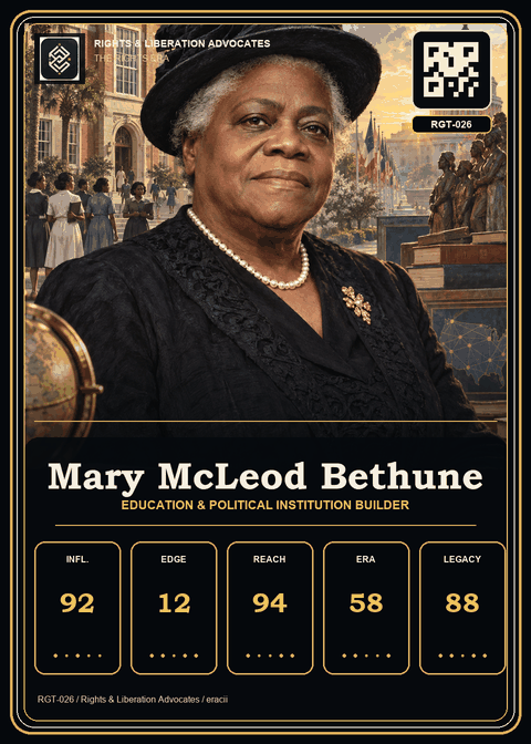 Mary McLeod Bethune individual eracii card front.