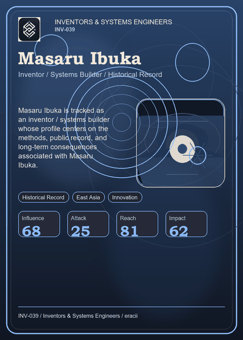 Masaru Ibuka individual eracii card front.