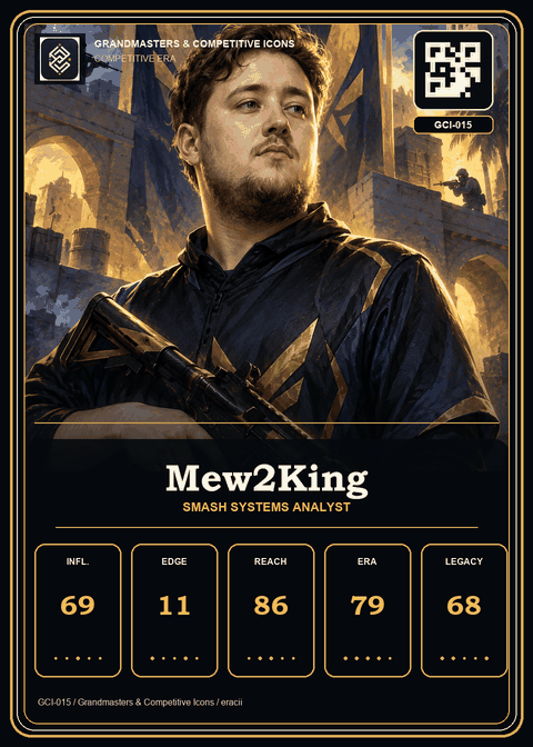 Mew2King individual eracii card front.