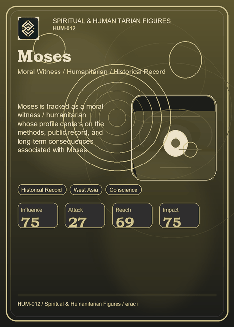 Moses individual eracii card front.