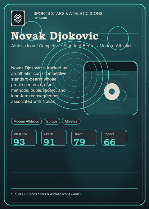 Novak Djokovic individual eracii card front.