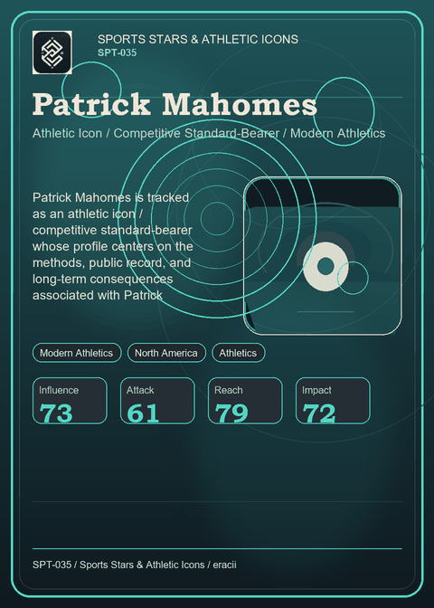 Patrick Mahomes individual eracii card front.