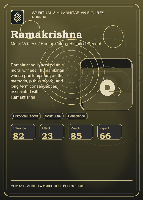 Ramakrishna individual eracii card front.