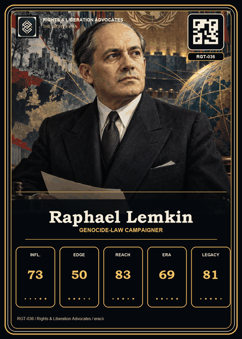 Raphael Lemkin individual eracii card front.
