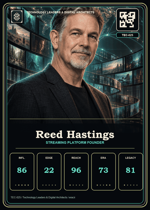 Reed Hastings individual eracii card front.