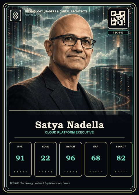 Satya Nadella individual eracii card front.