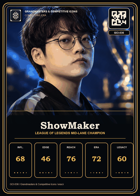 ShowMaker individual eracii card front.