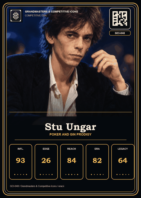 Stu Ungar individual eracii card front.