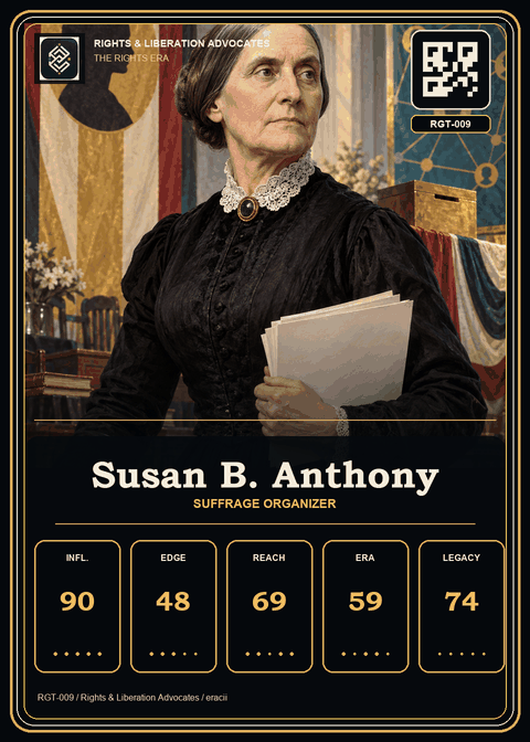 Susan B. Anthony individual eracii card front.