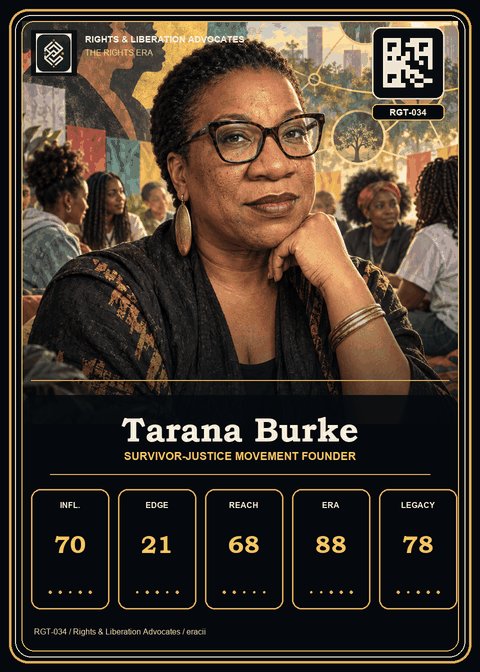 Tarana Burke individual eracii card front.